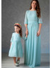 Chiffon Tea Length Formal Simple Flower Girl Dress